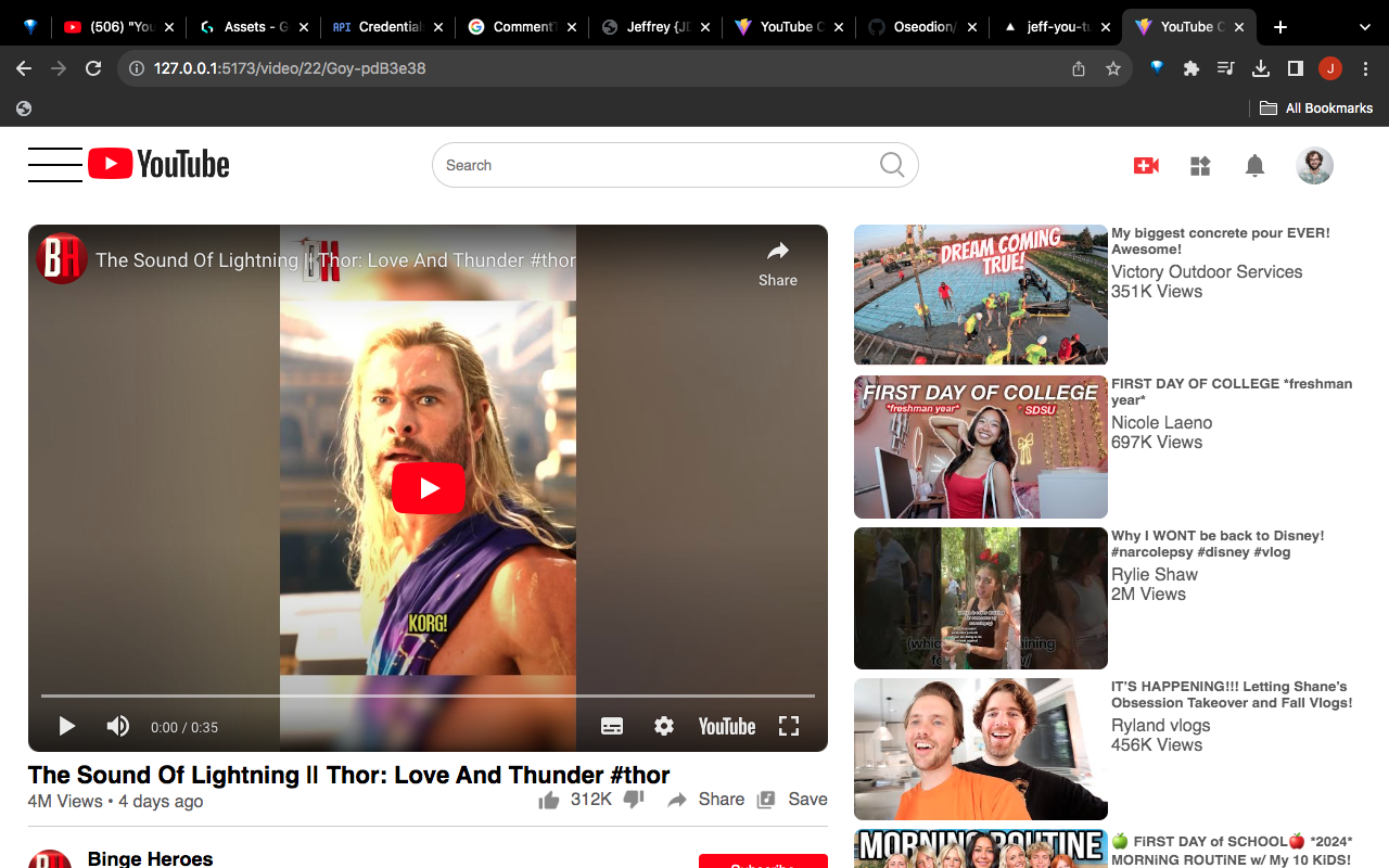 YouTube Homepage